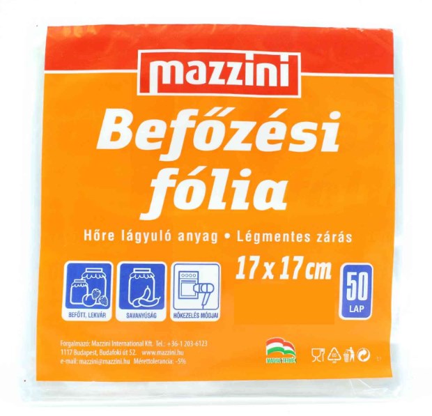 Fólie zavařovací 17x17cm 50ks  MAZZINI KUTIL Sklad7 612014.00