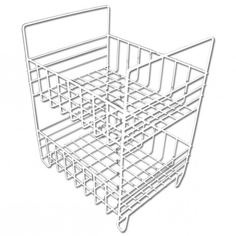 Regál drát 2 koše 35x29x46cm bílá KUTIL Sklad7 600167.00