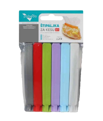 Skřipce klipsy na sáčky 10cm 6ks  MISKOV KUTIL Sklad7 633847.00