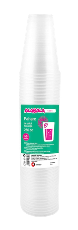 Kelímek PH 0,25L jednorázový čirý 50ks ALABALA KUTIL Sklad7 610344.00