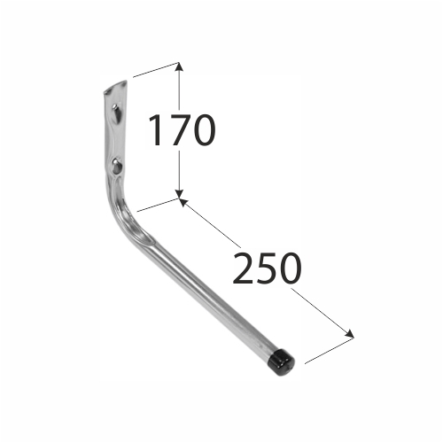 Hák závěsný jednoduchý rovný 250mm  HPP VELANO KUTIL Sklad7 8458020.00