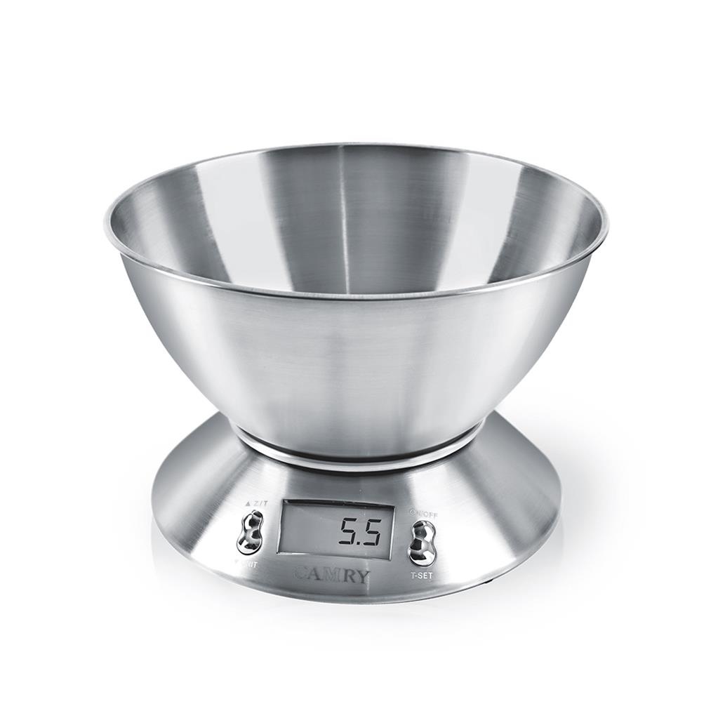 Váha kuchynská digitálna 5kg nerez s misou NINA