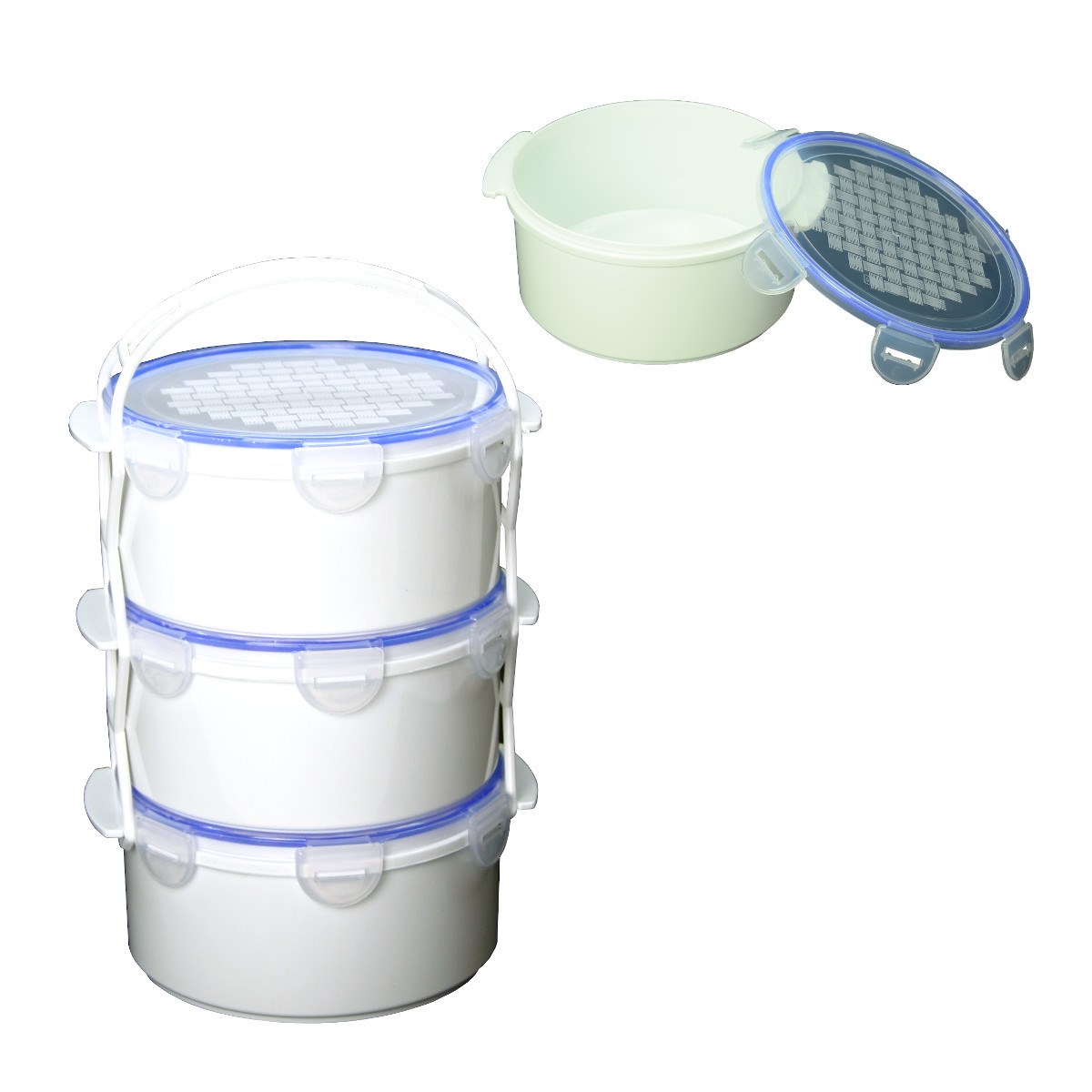 Jídlonosič plast 3x1,5L FULL HERMETIK bílá KUTIL Sklad7 643600.00