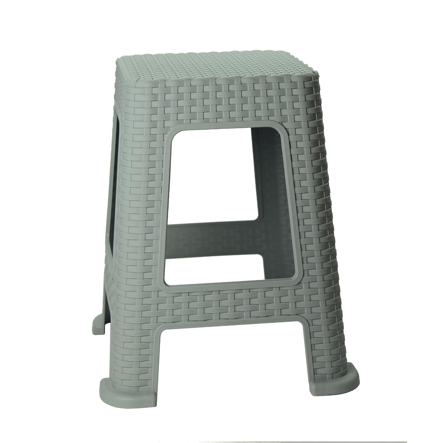 Stolička taburet  RATAN 100kg v.45cm šedá KUTIL Sklad7 601200.00