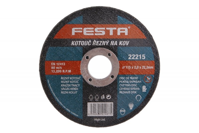 Kotouč řezný FE 115x2x22mm  FESTA  (odběr bal.5ks) KUTIL Sklad7 8022215.00
