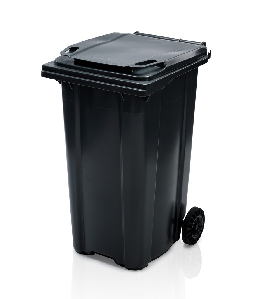 Popelnice 240L HDPE, kolečka, černá (NADROZMĚR) KUTIL Sklad7 1995810.00