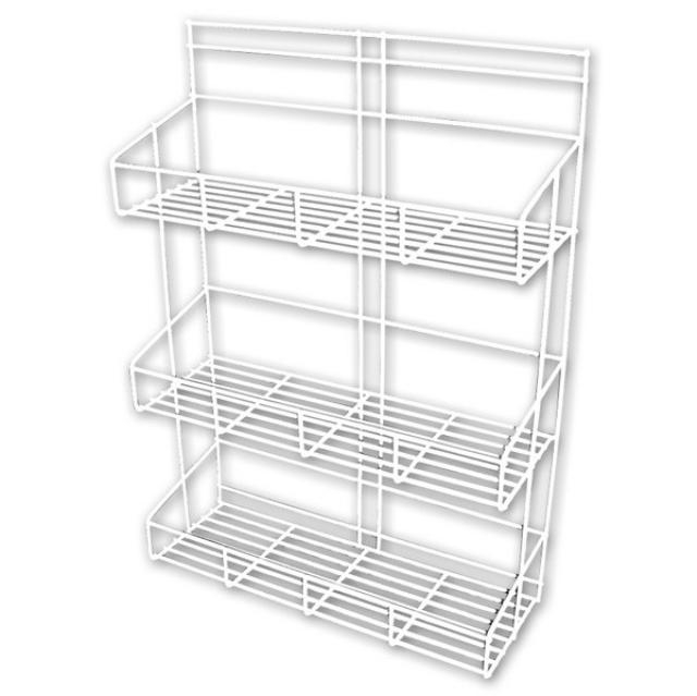 Polička koupelnová 3 patra bílá 33x57x14cm KUTIL Sklad7 600136.00