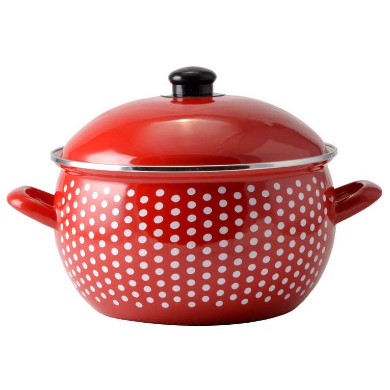 Hrnec smalt ¤16cm 2L PUNTÍK BUCLÁK s poklicí KUTIL Sklad7 672080.00