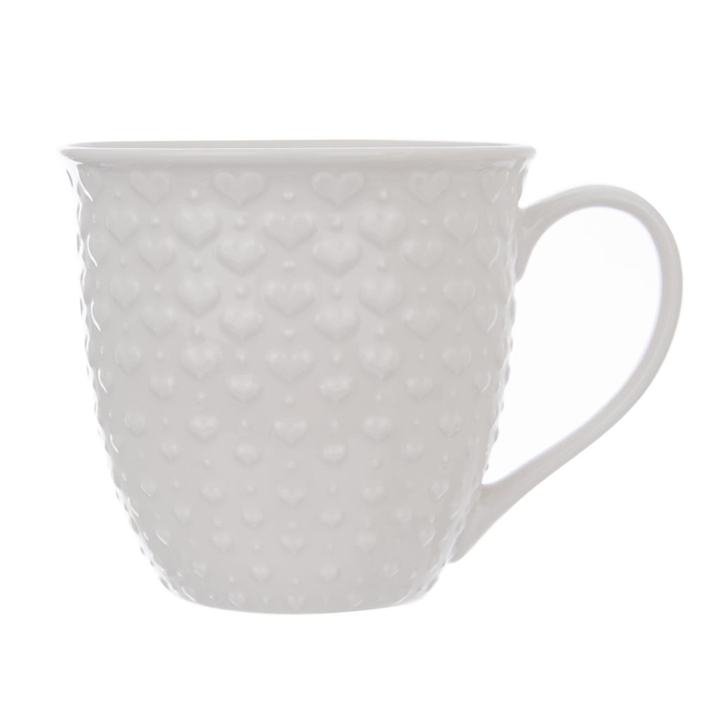 Hrnek keramika 580ml  SRDCE bílá KUTIL Sklad7 2628846.00