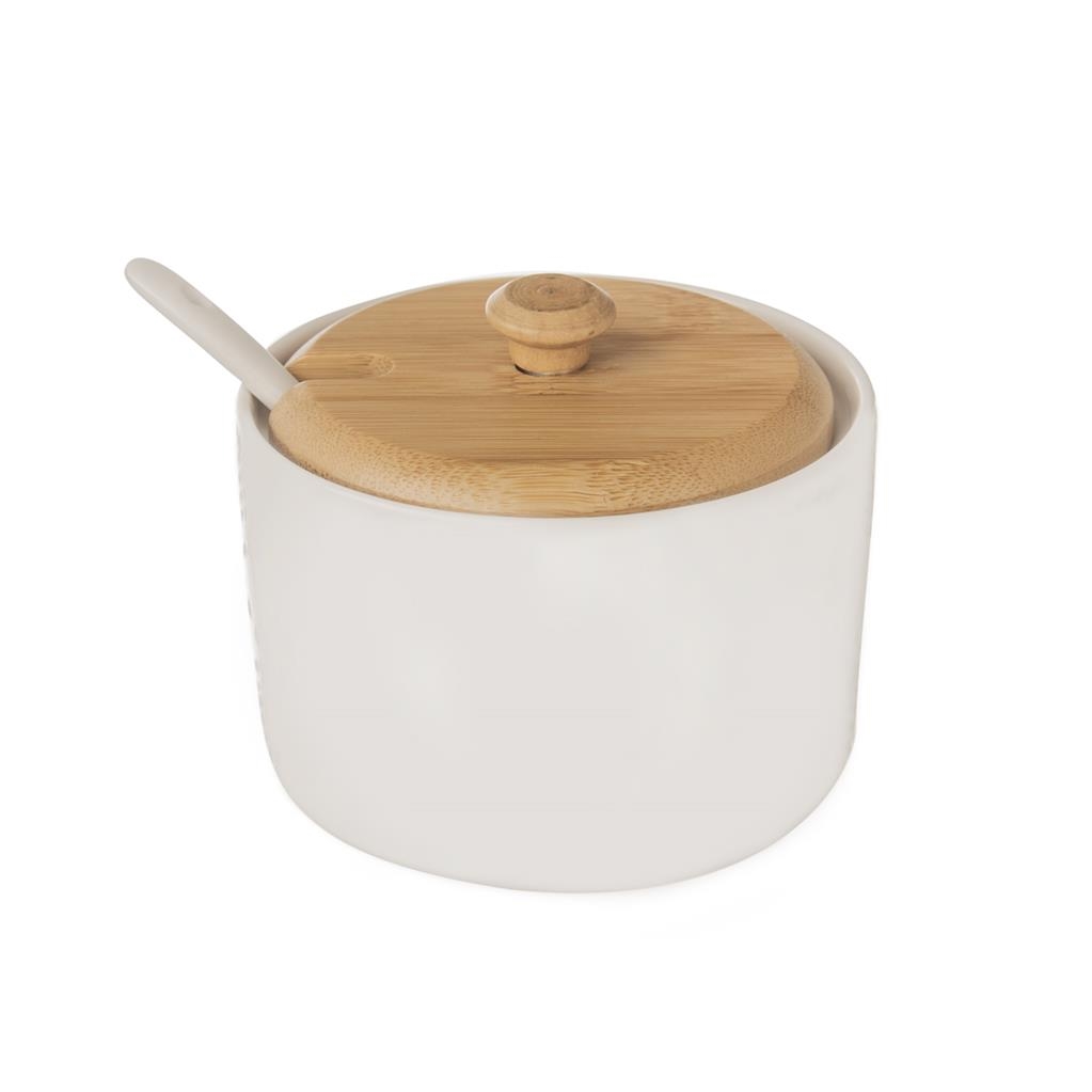 Cukřenka porcelán se lžičkou  WHITELINE