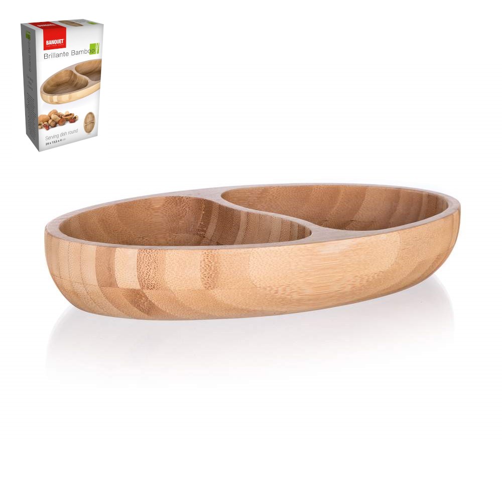 Miska servírovací bambus dělená 24x13,5x4cm  BRILLANTE KUTIL Sklad7 4721672.00