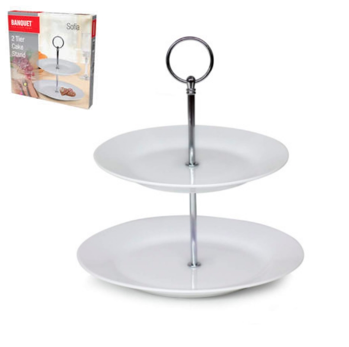 Podnos servírovací porcelán na cukroví 2 patra  SOFIA KUTIL Sklad7 4714423.00