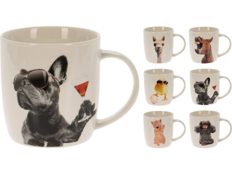Hrnek porcelán 340ml  ZVÍŘE mix dekorů KUTIL Sklad7 651559.00