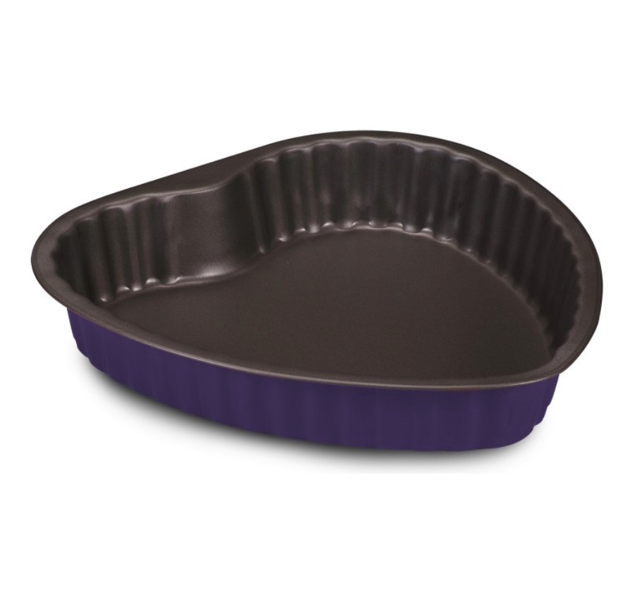 Forma dortová 25cm nepřilnavá  SRDCE BONTON fialová KUTIL Sklad7 7170800.10