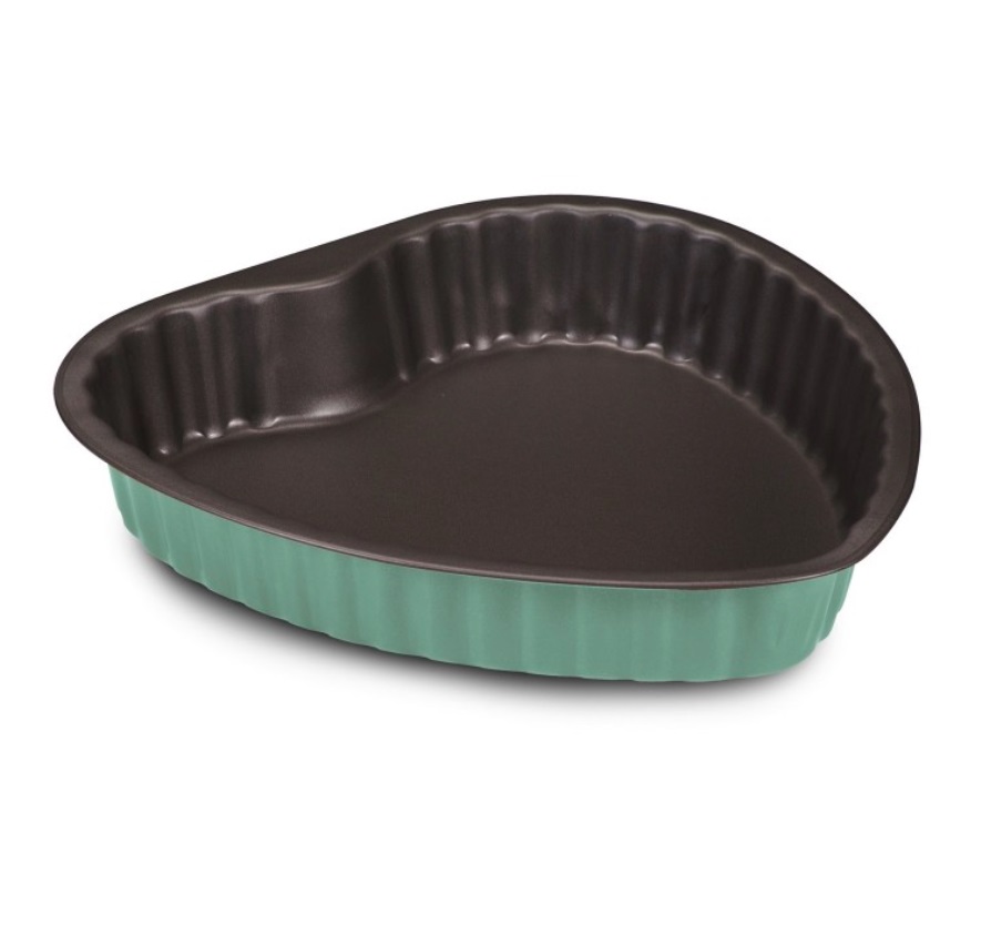 Forma dortová 25cm nepřilnavá  SRDCE BONTON zelená KUTIL Sklad7 7170800.00