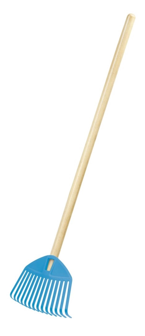 Hrábě plast dětské s dřevěnou násadou 71cm FOCUS modré KUTIL Sklad7 2230050.00