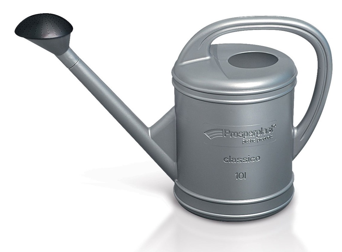 Konev zahradní plast 10L s kropítkem  CLASSICO stříbrná KUTIL Sklad7 2200681.00