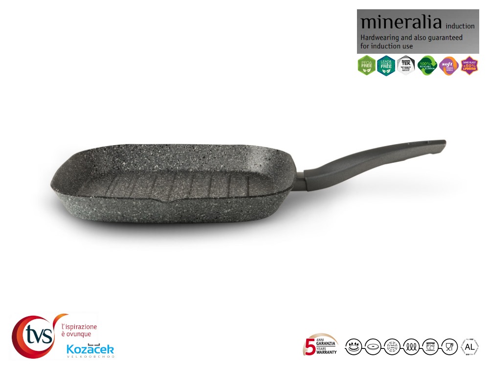 Pánev grilovací nepřilnavá 28x28cm  MINERALIA vč. indukce KUTIL Sklad7 716895.00