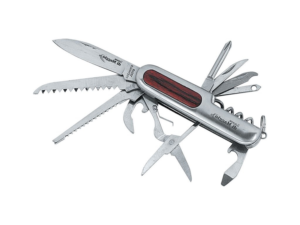 Nůž kapesní zavírací 11 funkcí s pouzdrem  WOOD KUTIL Sklad7 8649003.00