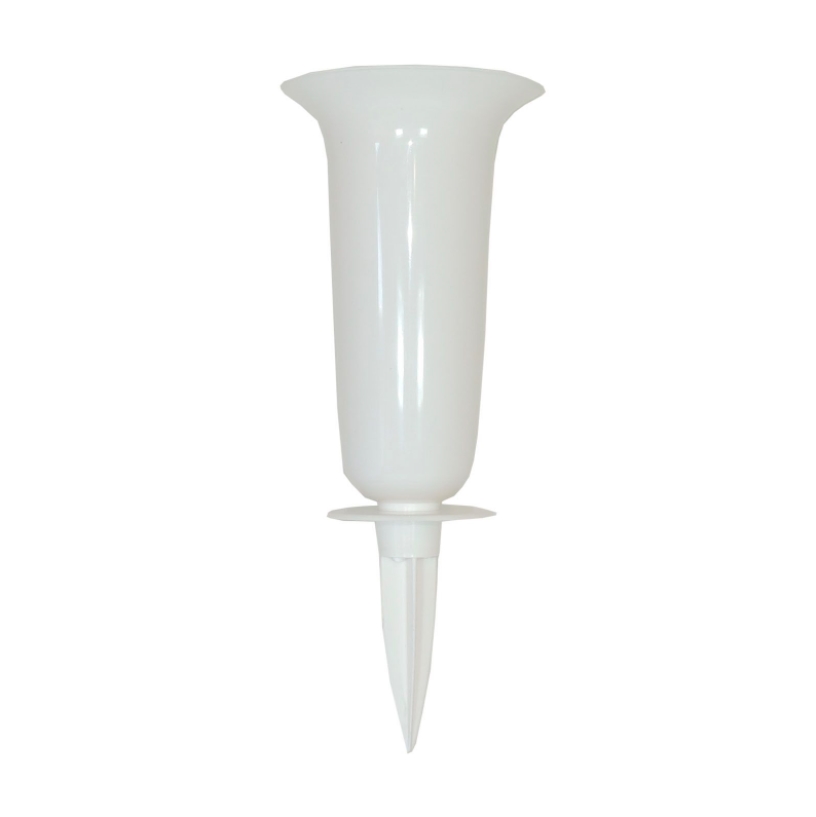 Váza hřbitovní PH zapichovací 35cm bílá KUTIL Sklad7 7919002.00