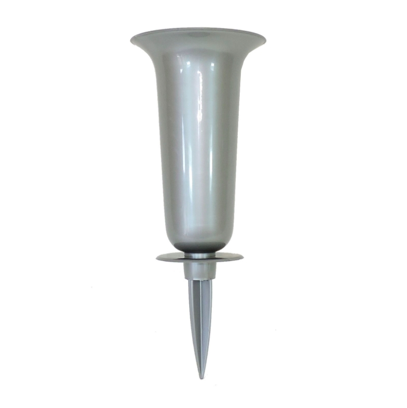 Váza hřbitovní PH zapichovací 35cm šedá KUTIL Sklad7 7919001.00