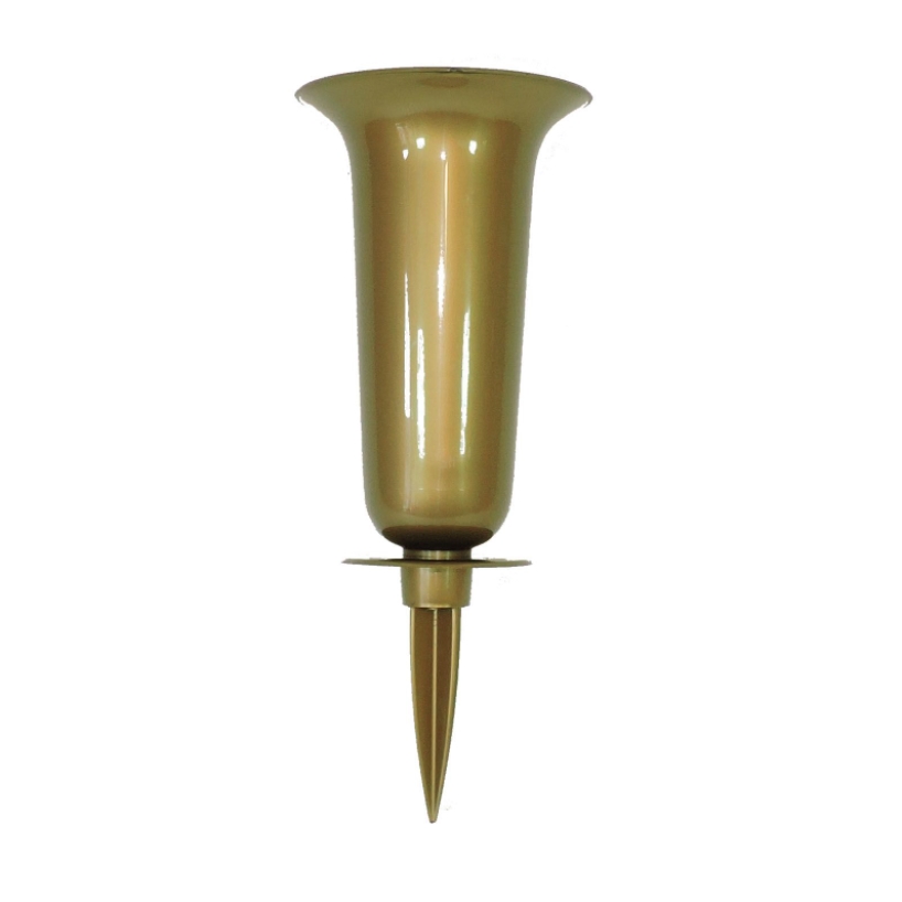 Váza hřbitovní PH zapichovací 35cm zlatá KUTIL Sklad7 7919003.00