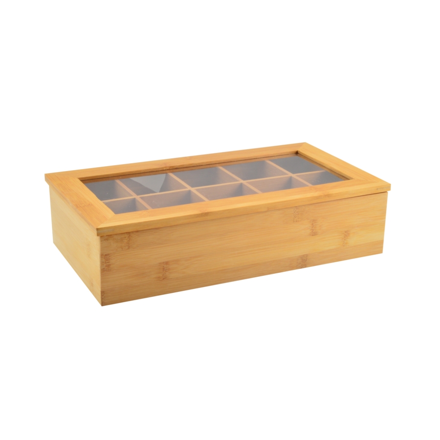 Box na čaj dřevo 10 přihrádek  PERFECT KUTIL Sklad7 612982.00