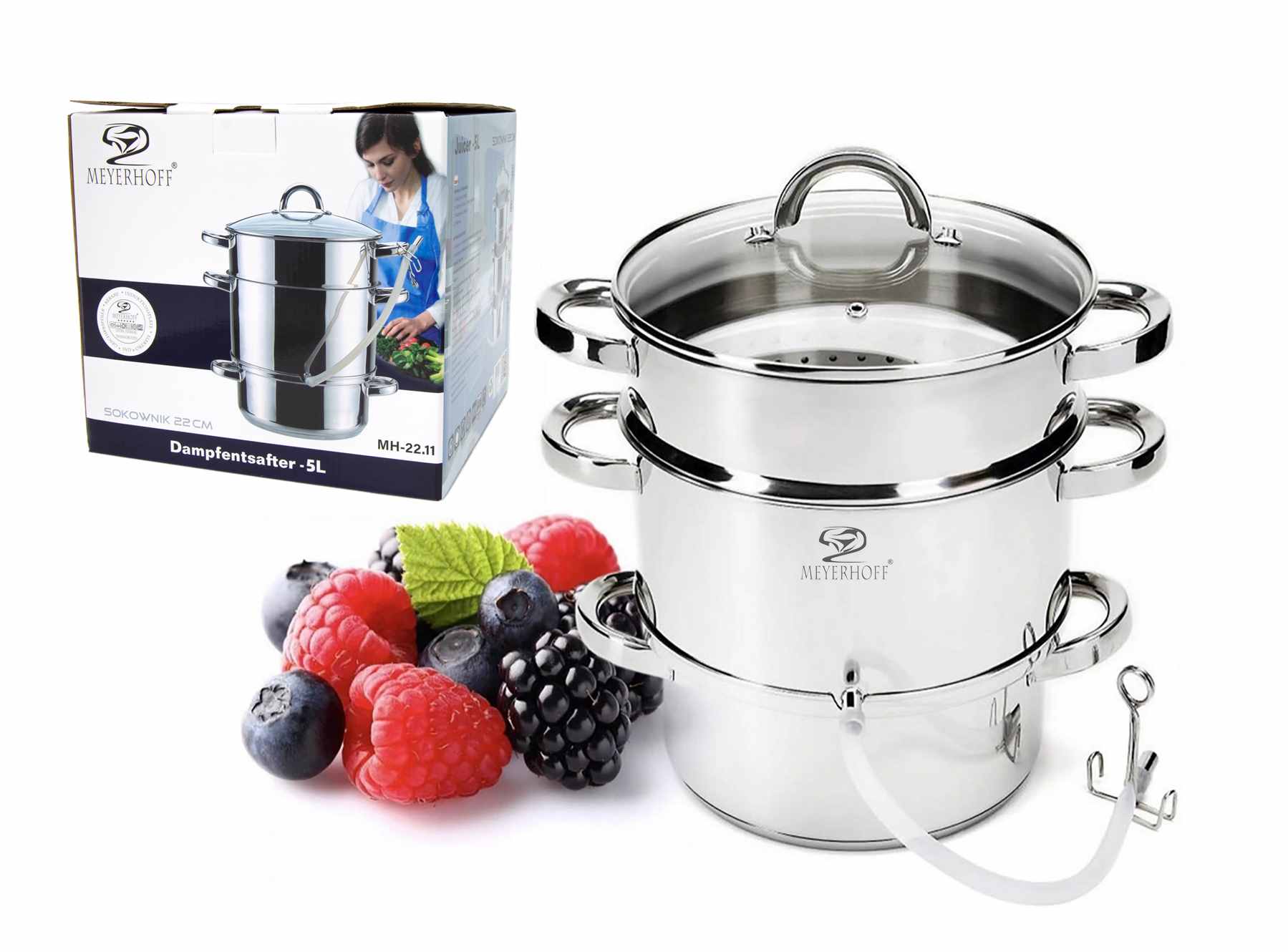 Hrnec odšťavňovací nerez 5L MEYERHOFF vč. indukce