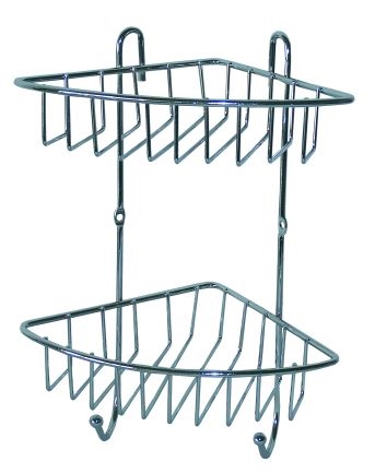 Polička koupelnová rohová 2 patra chrom v.31cm KUTIL Sklad7 9580062.00