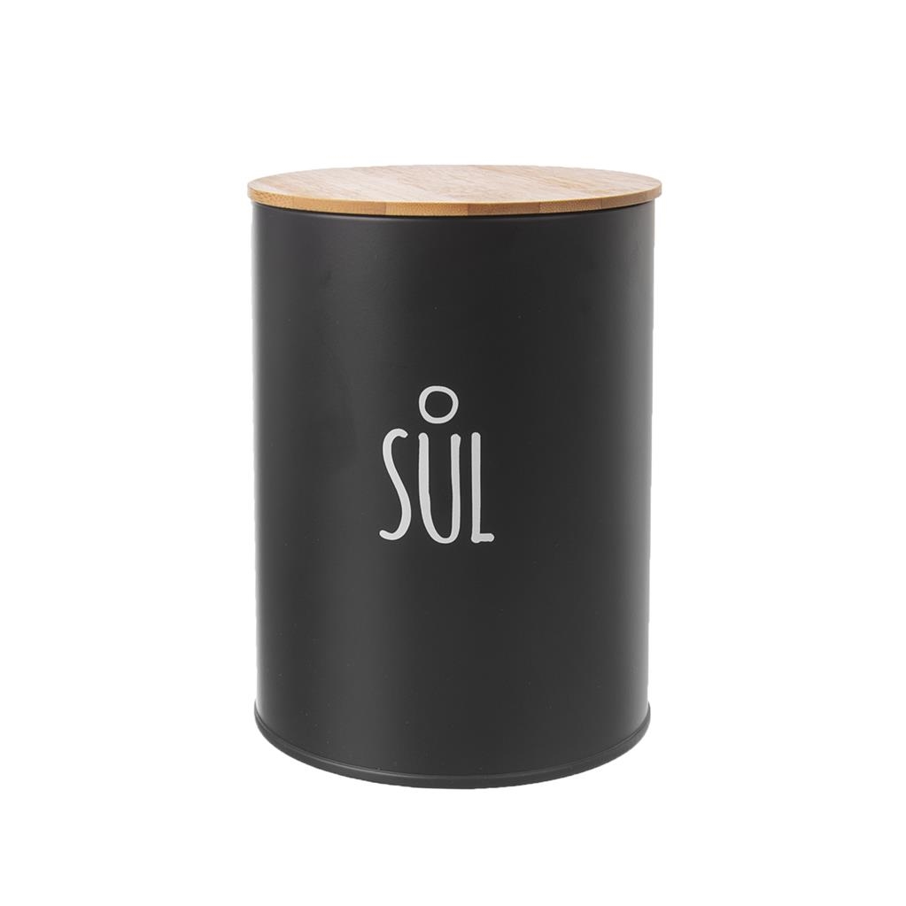Dóza plech/bambus černá na sůl ¤11cm  ORION KUTIL Sklad7 2653679.00