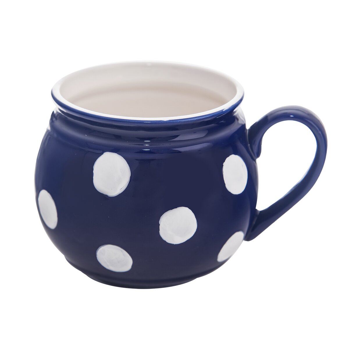 Hrnček keramika 750ml KRAJÁČ PUNTÍK modrá