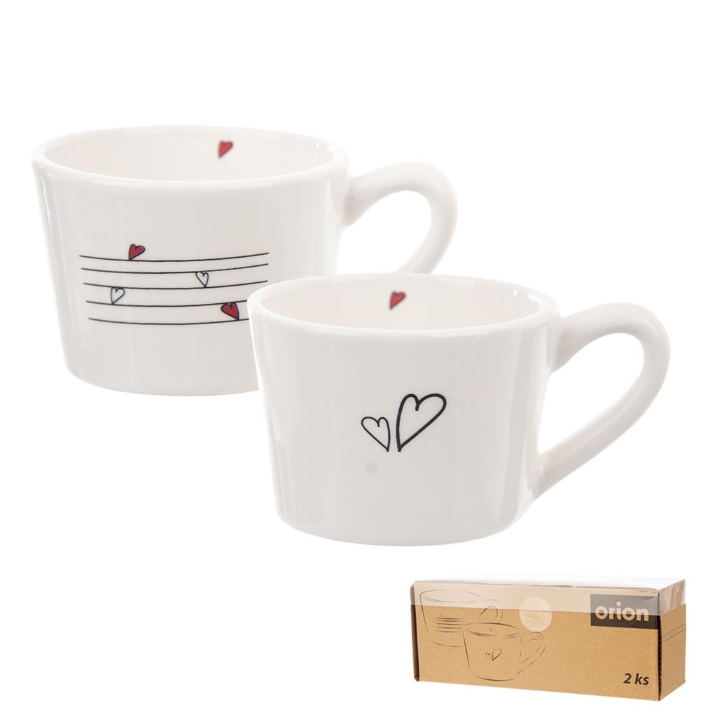Hrnek keramika 230ml 2ks  SRDÍČKA KUTIL Sklad7 2628864.00