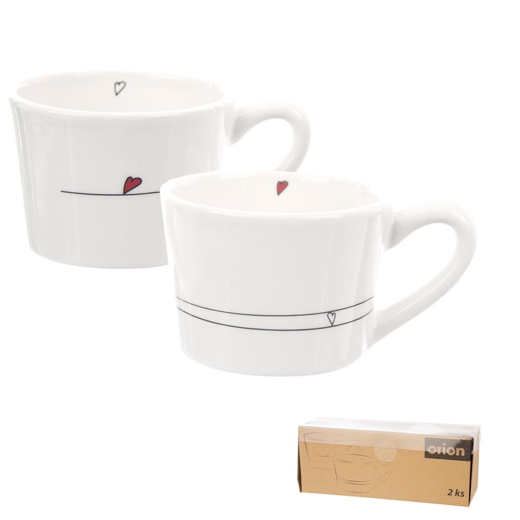 Hrnek keramika 230ml 2ks  SRDÍČKA LINKY KUTIL Sklad7 2628863.00