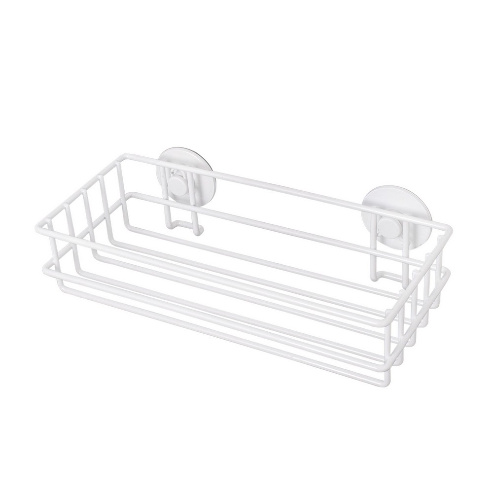 Polička koupelnová bílá 26x13x6,5cm samolepící  AWD1477 KUTIL Sklad7 421477.00