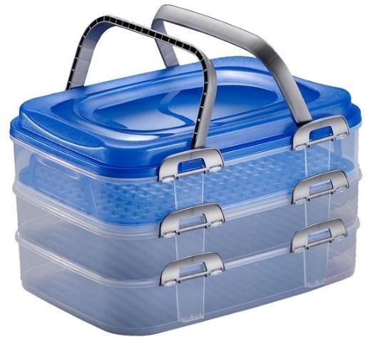 Box na potraviny PIKNIK TRIO 40x30x25cm, mix farieb