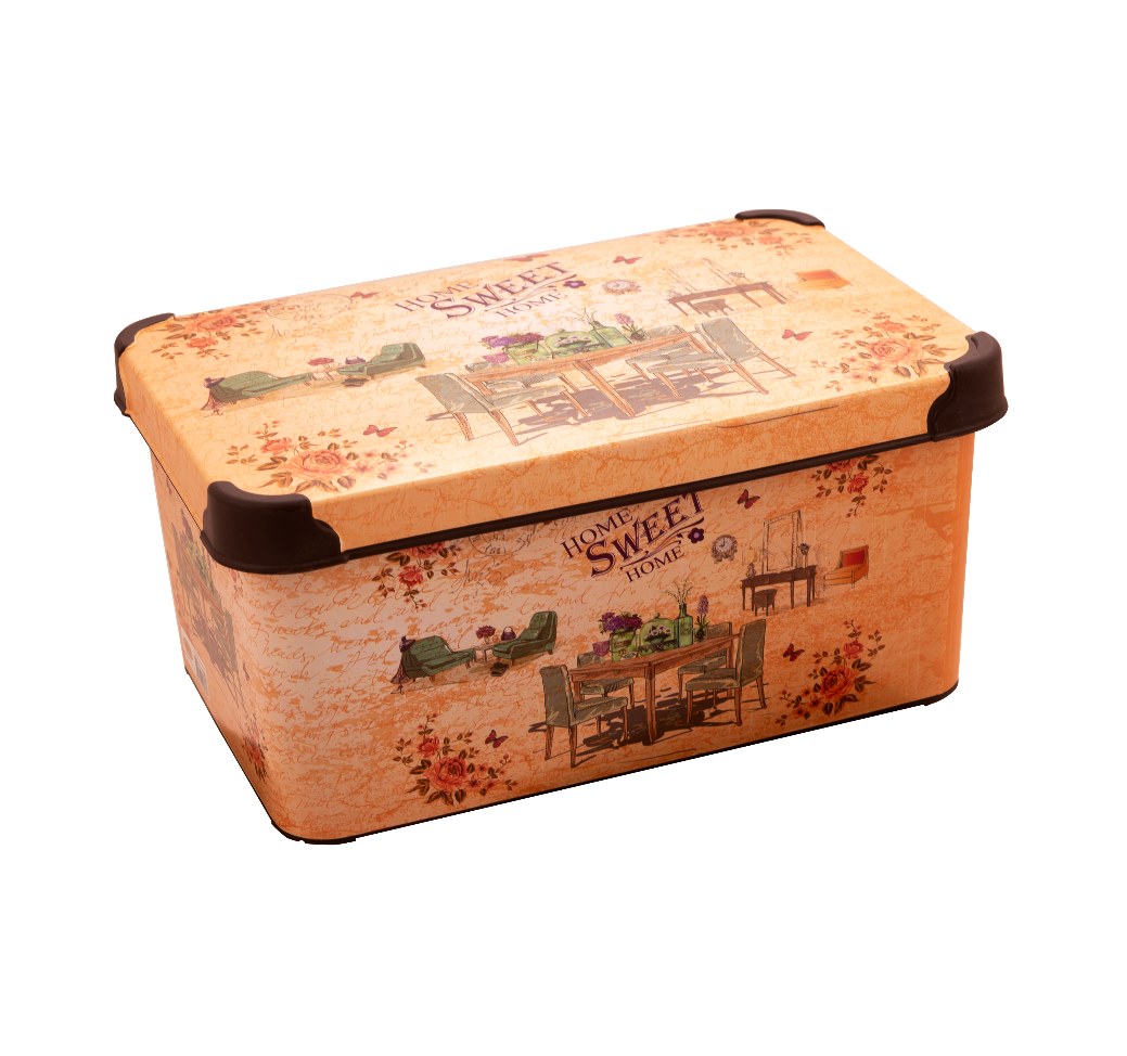 Krabice ukládací plast 20L 39x29x23cm  VIOLET, mix dekorů KUTIL Sklad7 620800.00