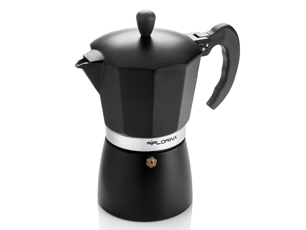 Kávovar moka 6 šálků  QUEENSHOME black KUTIL Sklad7 412659.00