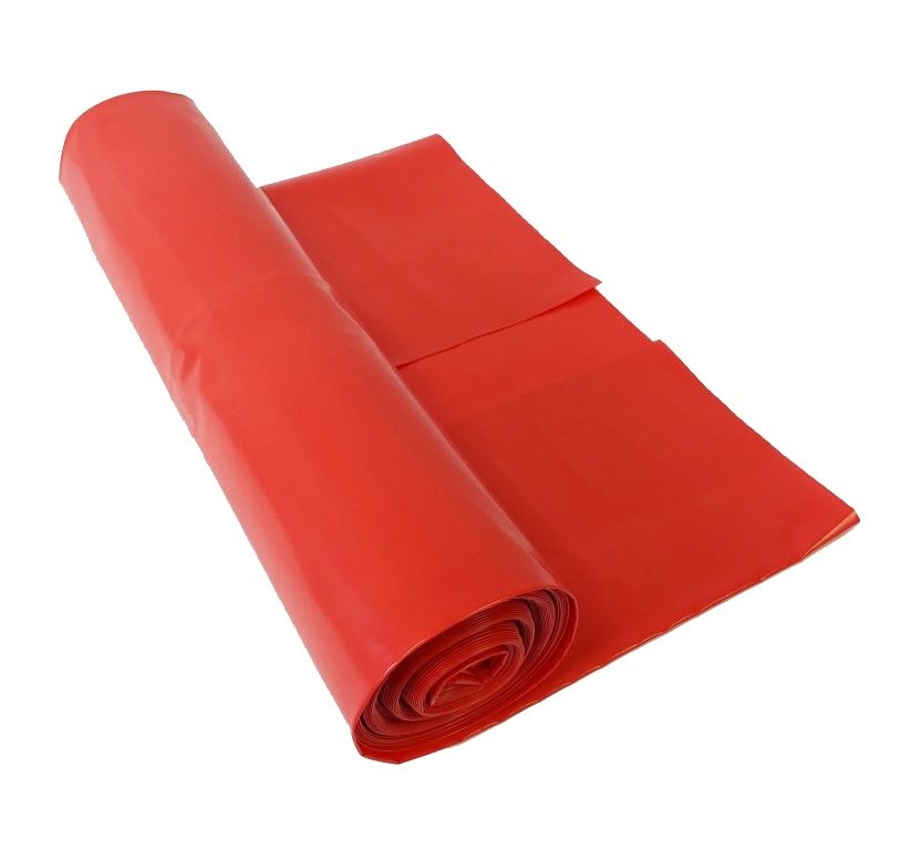 Vrecia na odpad 120L/15ks, 70x110cm, 80µm, červený