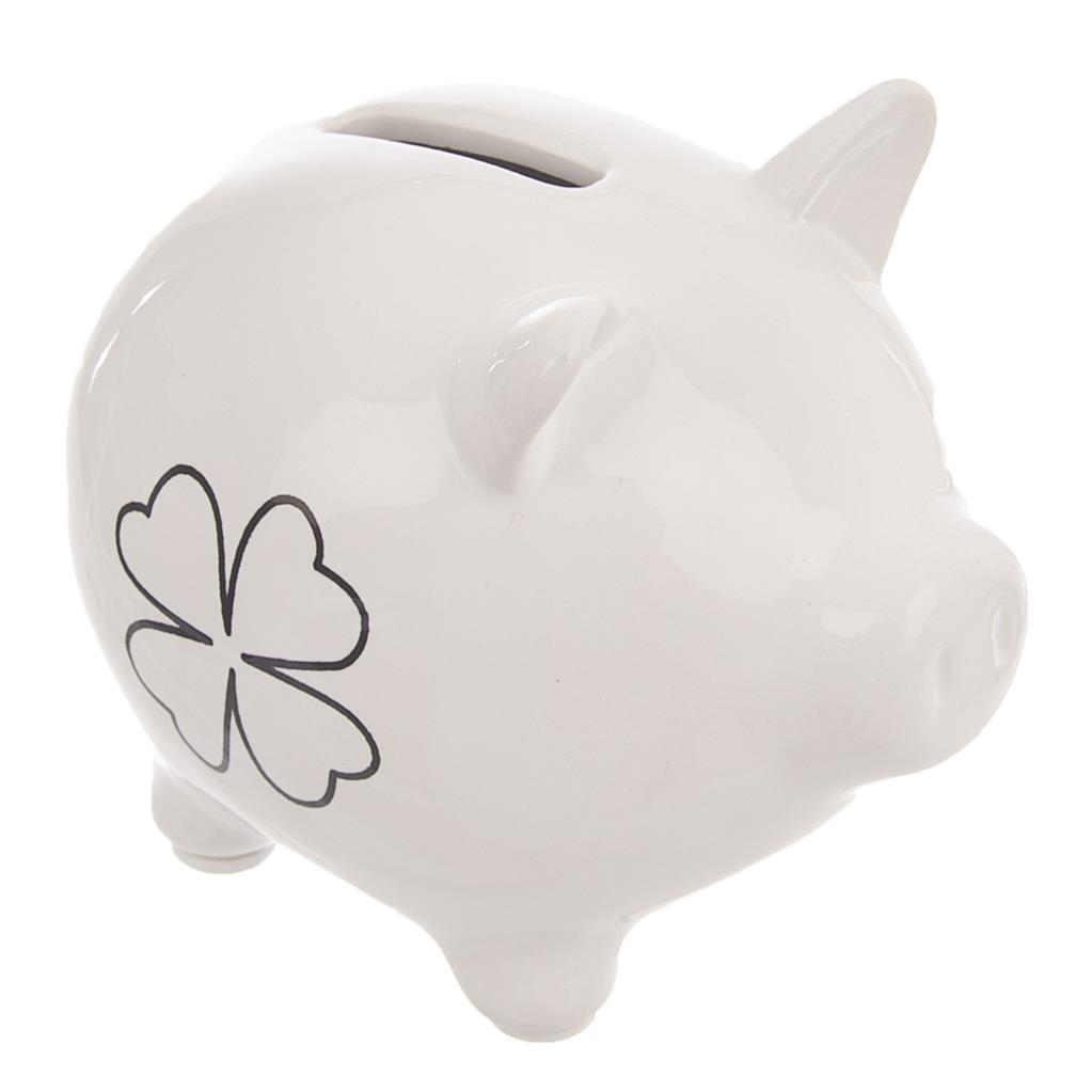 Pokladnička keramická prasiatko malé ŠTVORLÍSTOK