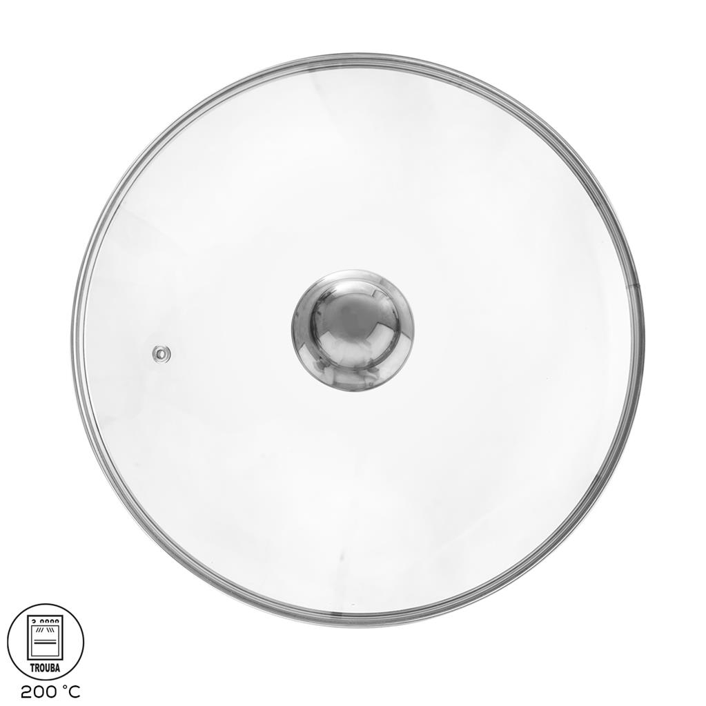 Poklice sklo ¤32cm s rámkem a nerez úchytem  ORION KUTIL Sklad7 2626322.00