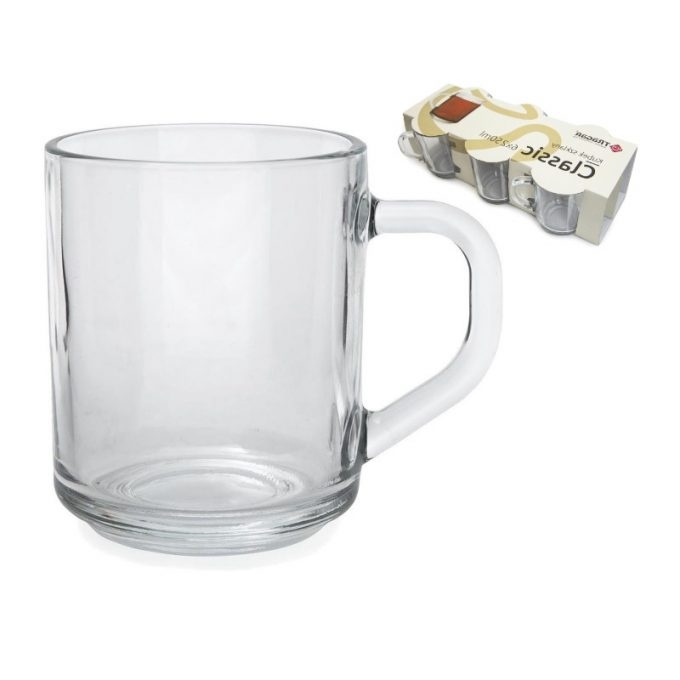 Hrnek sklo 250ml  CLASSIC 6ks