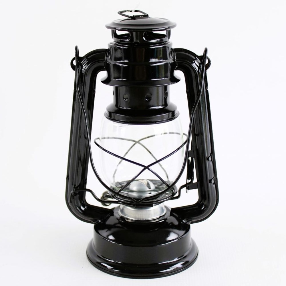 Lampa petrolejová 24cm  ANTIK černá