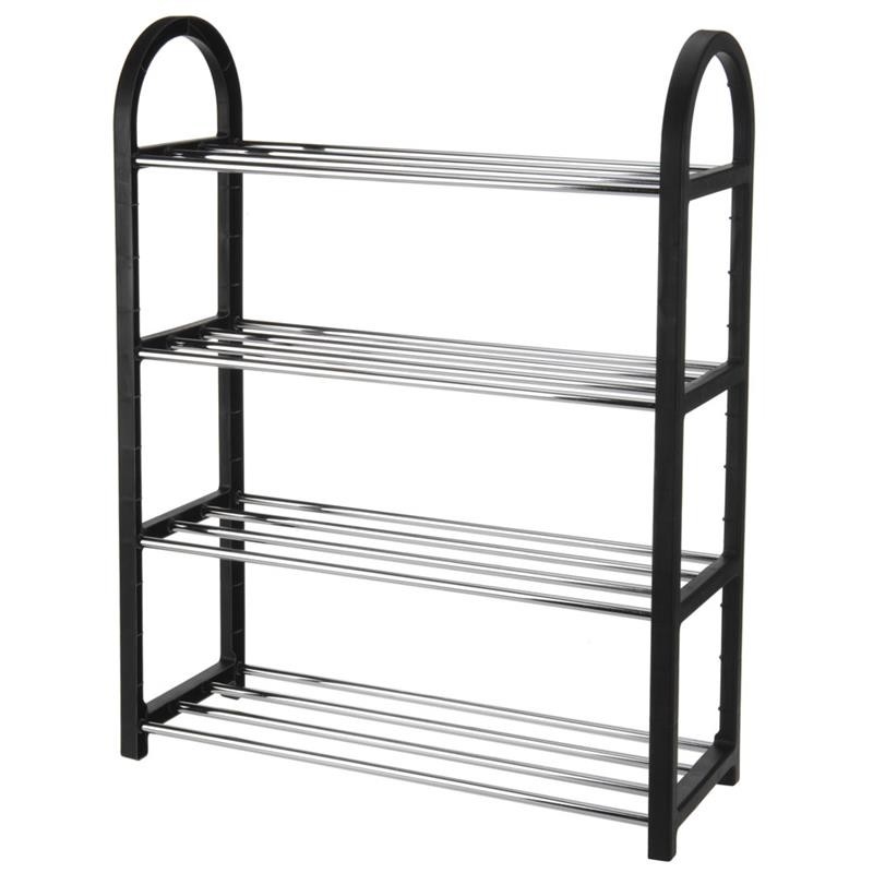 Botník černý 4 patra 65x19x50cm  EH KUTIL Sklad7 638314.00