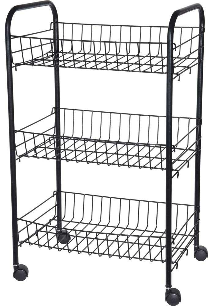 Regál drát 3 koše 40x26x62cm kolečka  EH KUTIL Sklad7 670486.00
