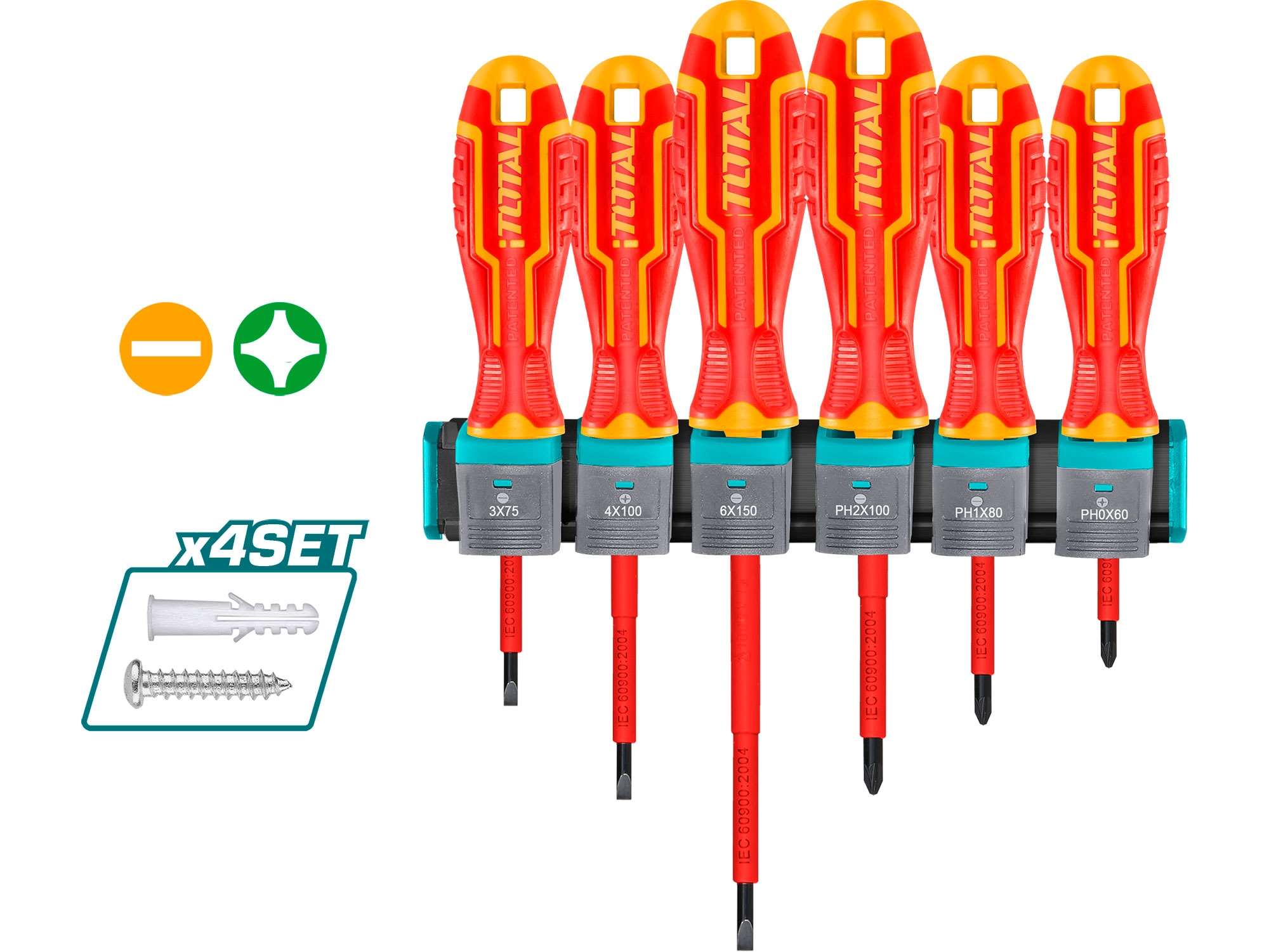 Šroubováky sada 6ks elektrikářské VDE 1000V  INDUSTRIAL TOTAL KUTIL Sklad7 8170559.00