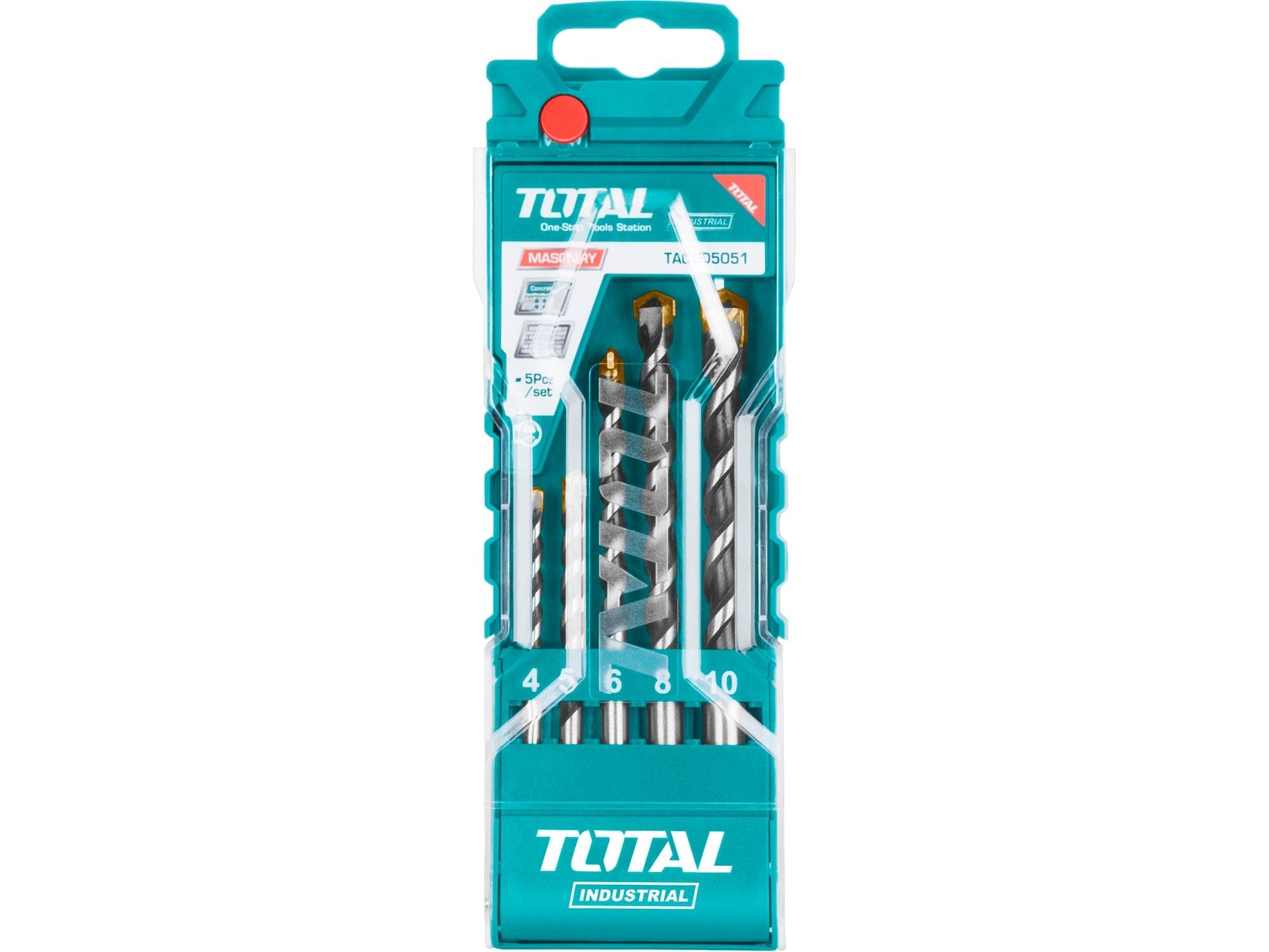 Vrtáky zdiva ¤4-10mm 5ks  INDUSTRIAL TOTAL KUTIL Sklad7 8150510.00