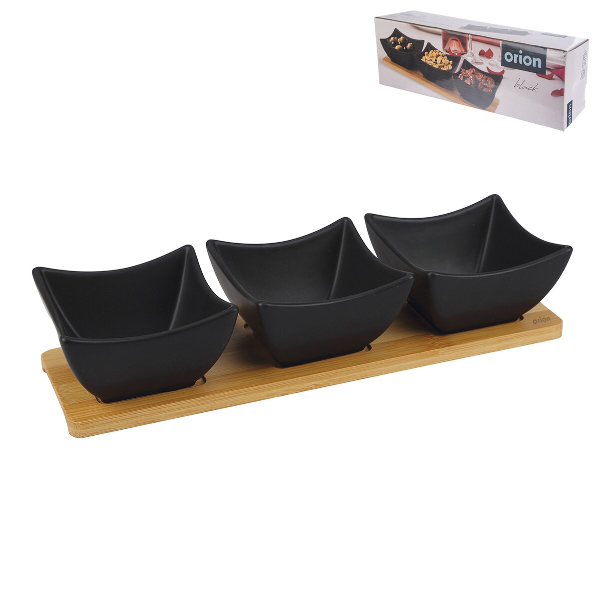 Miska servírovací porcelán/bambus  BLACK KUTIL Sklad7 2629202.00