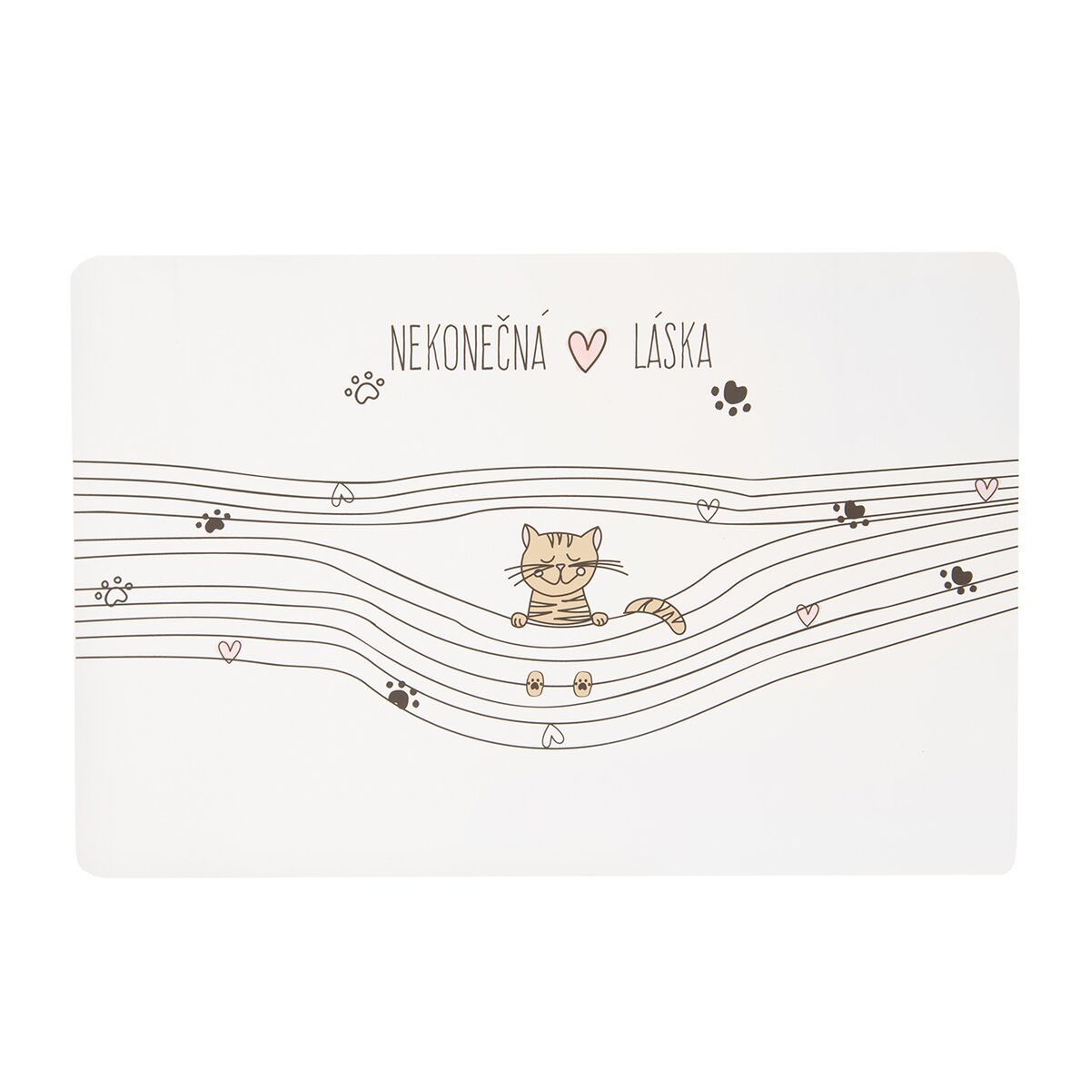 Prostírání 43x28cm  NEKONEČNÁ LÁSKA KOČKA KUTIL Sklad7 2628034.00