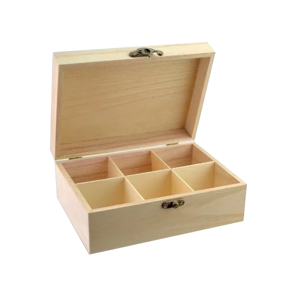 Box na čaj dřevo 6 přihrádek  NATURAL KUTIL Sklad7 655173.00