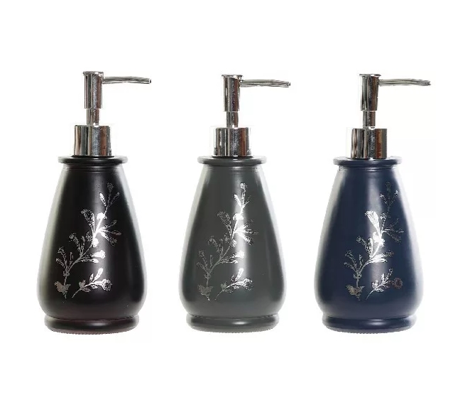Dávkovač mydla 350ml sklo KVETY, mix farieb